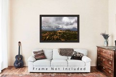 Caprock Canyons Photography Print: Texas Panhandle Stormy Sky Landscape Photo