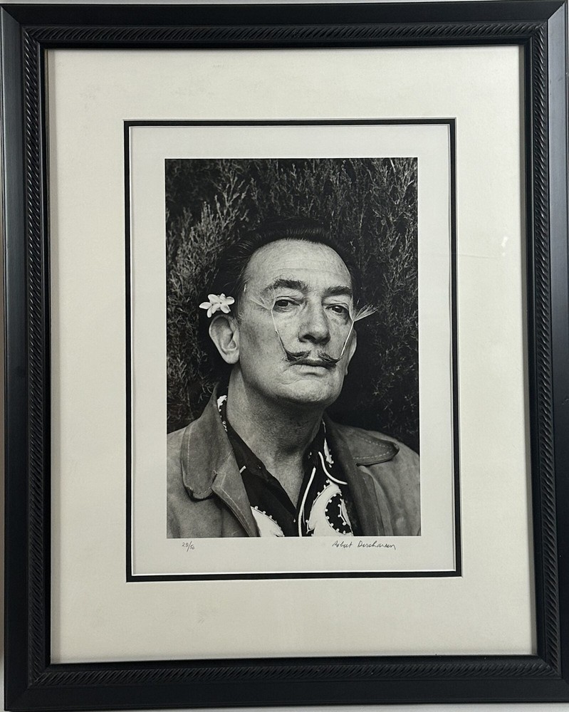 Robert Descharnes /BLACK&WHITE PHOTOGRAPHS OF SALVADOR DALI LE Lot of 2 (Signed)