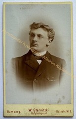 orig. CDV photo photograph picture old Mr. Mann fashion around 1893 Bamberg Sternitzki