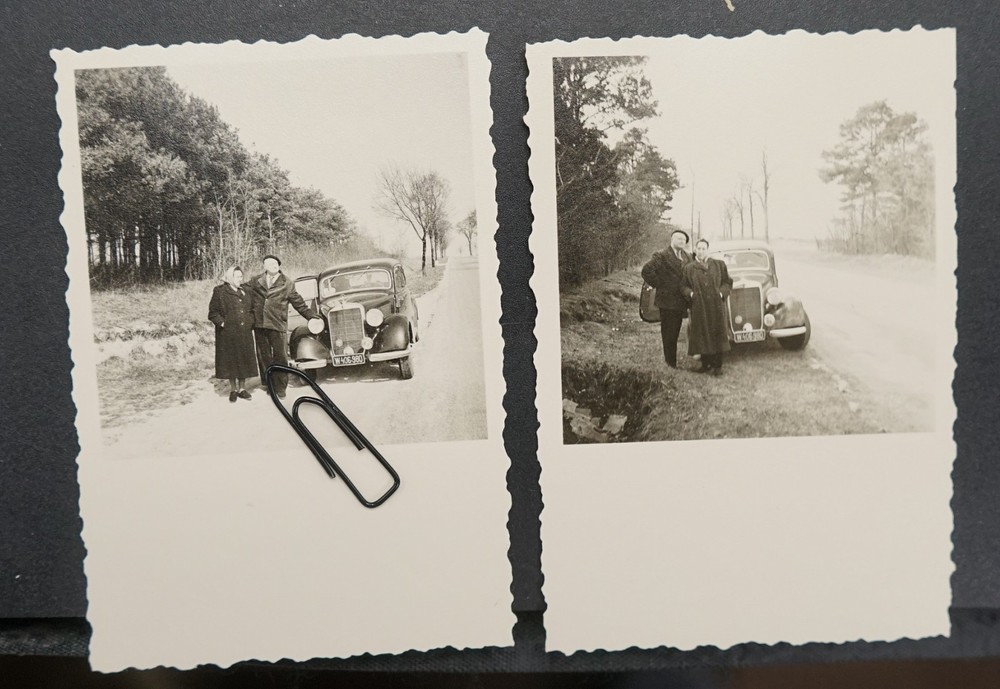 Photo View Bundle Lot Reims Longwy Ardennes Street Benz Car Wagon Sign W