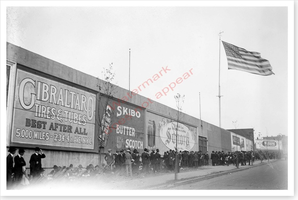 Baseball Long Lines For 1920 World Series Ebbetts Field Silver Halide Photo