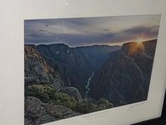 Signed Landscape Photograph “The Painted Wall at Sunset from Cedar Point” Framed