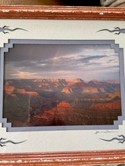 James Thomson Signed Framed Photograph Rainbow Grand Canyon Southwestern 9”x 11”