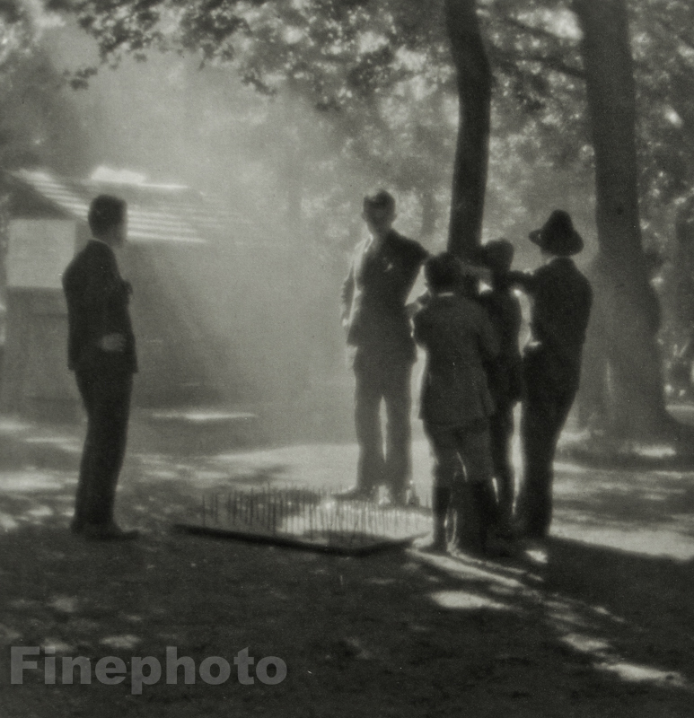 1924/78 JOSEF SUDEK Vintage Czech Photo Gravure Young Men Kolin Island Fine Art