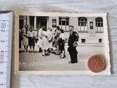 orig. Photo Ratingen 1940, Rosenstraße house number 43, inn, beer advertising (x)