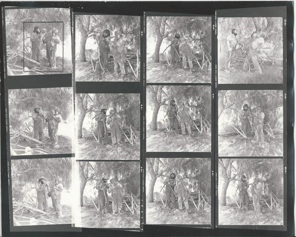 Hendrickson Contact Sheet Proof & Negatives Mountain Men Pals Beards Overalls