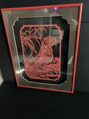 Glass Tiger Photo Framed