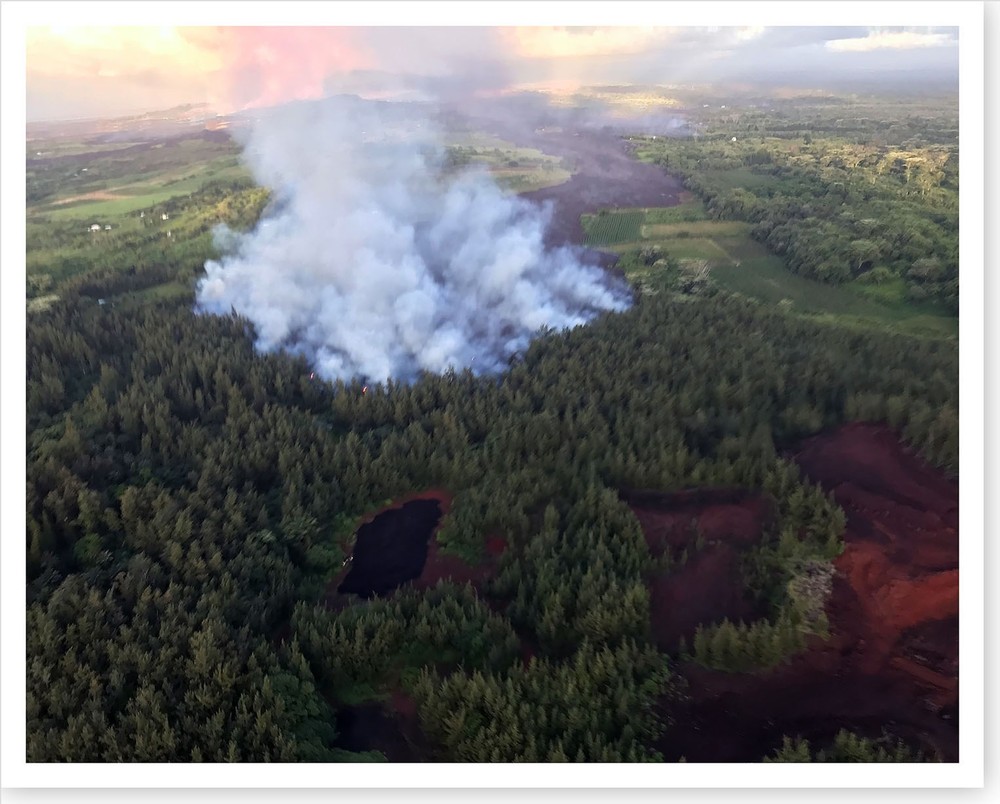 Kilauea Volcano Kapoho Crater Fissure 8 Lava Flow 2018 Silver Halide Photo