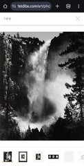 Ansel Adams Bridalveil Fall Yosemite National Park Framed Authorized Edition