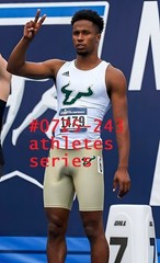 MALE PORTRAIT #0725-243- athletes series-track & field – free shipping in usa
