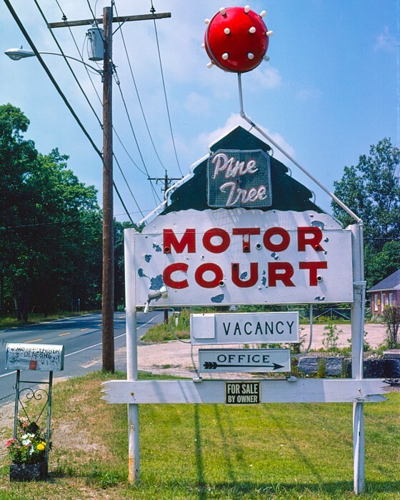 8×10 Vintage Photo of Pine Tree Motor Cour, Wilbraham, Massachusetts.