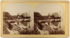 Italy Trieste Castle Miramare c1870 Photo Giuseppe Wulz Stereo Vintage