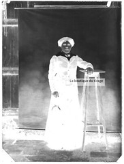 Vintage Black And White Photo Glass Plate 9X12 Cm Woman Dress France