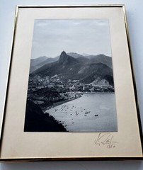 Midcentury Brazilian Hugo Rodrigo Octavio Photograph Rio de Janeiro View SIGNED