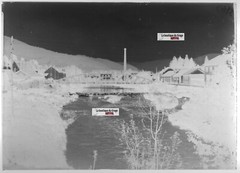 Old Black And White Photo Glass Plate Negative 13X18 Cm Vagney Village Water