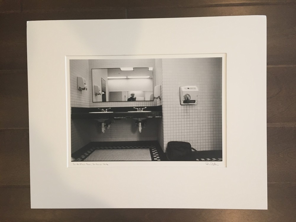 BRUCE BLUM SIGNED B&W Photo Print (16″X 20″)– «In the Men’s Room «
