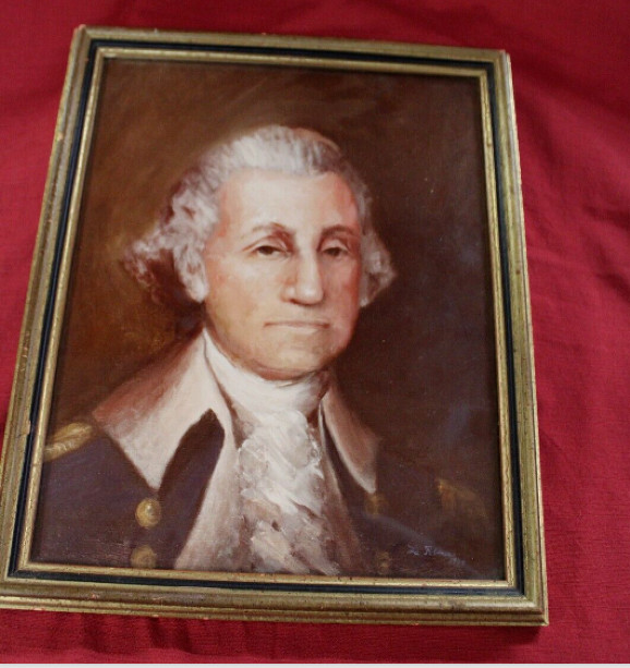 La Relonice Framed Picture of Gorge Washington Year 1874 size 12-1/4»X15