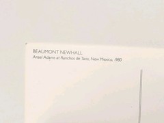 1986 Ansel Adams Photo Postcard taken by Beaumont Newhall Scheinbaum & Russek