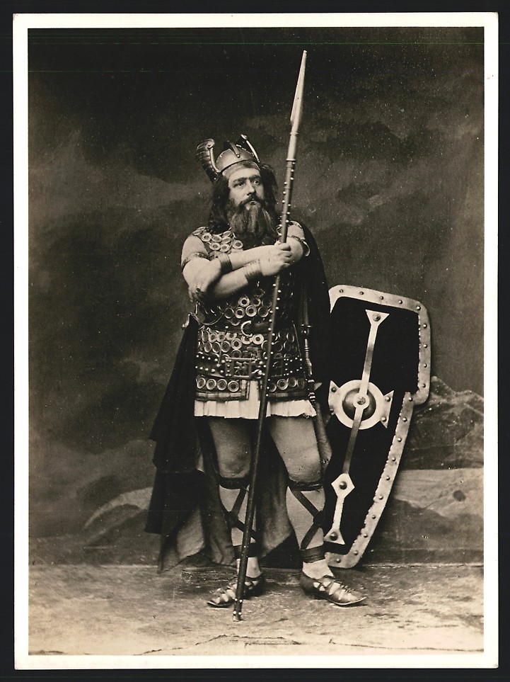 Photograph of opera singer Gustav Siehr as Hagen in the world premiere of…
