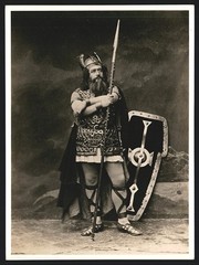 Photograph of opera singer Gustav Siehr as Hagen in the world premiere of…