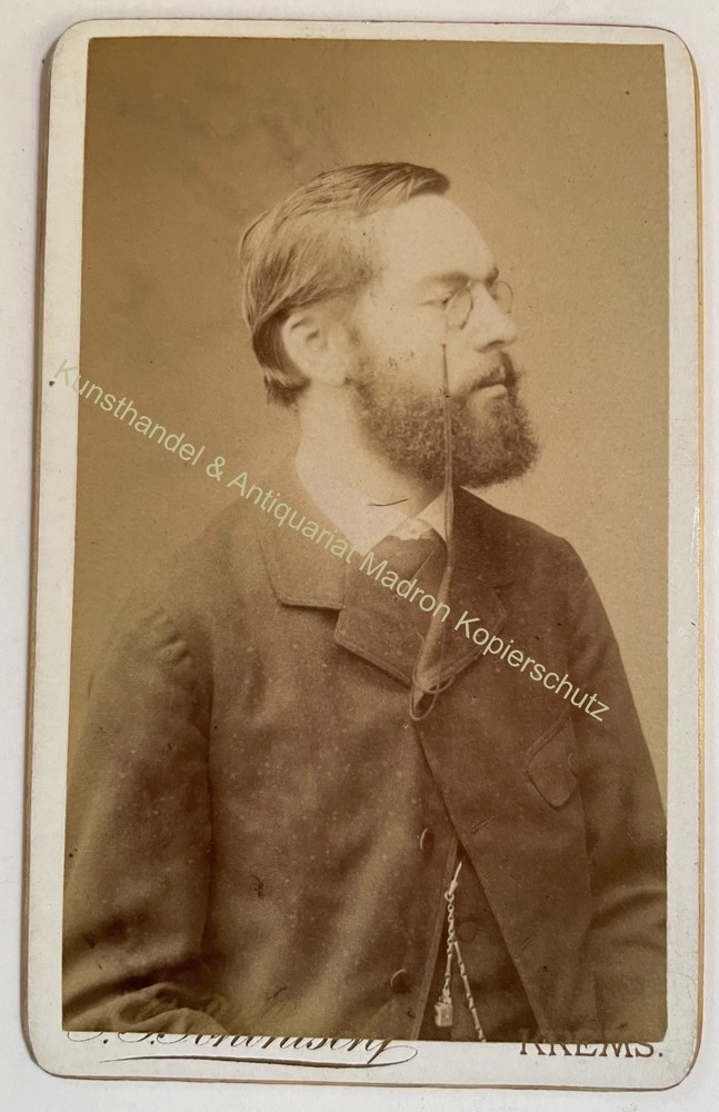 orig. CDV photo photograph man gentleman fashion picture old around 1885 Pohlnisch Krems
