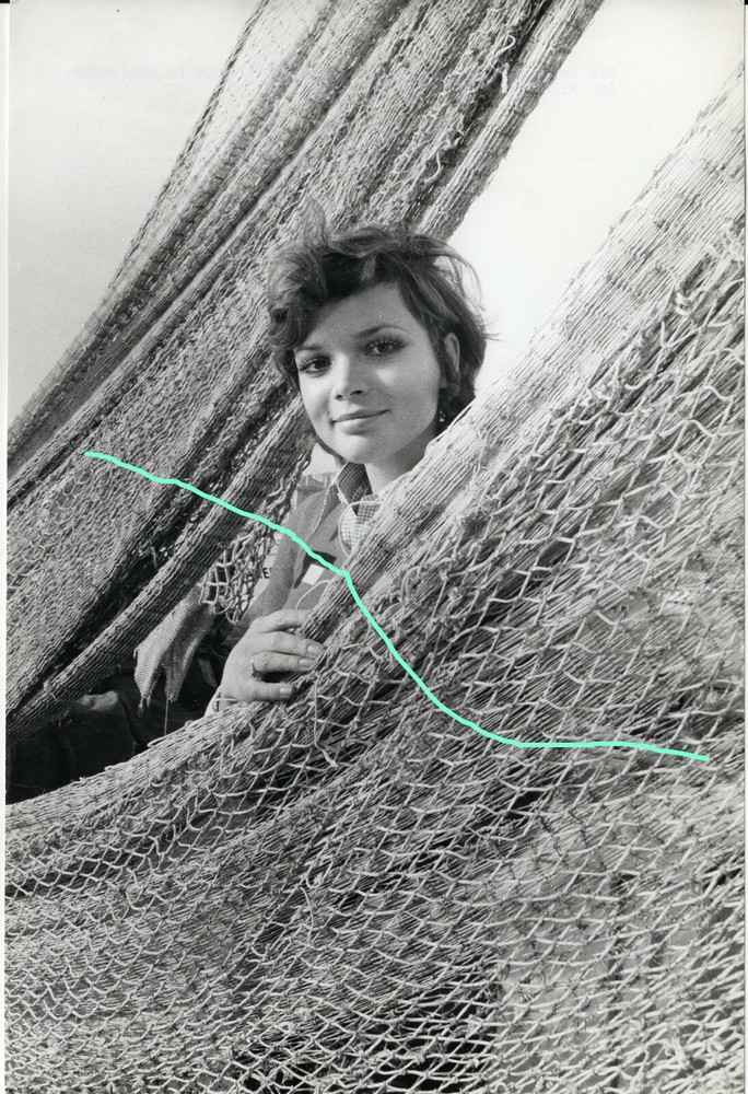 30x20cm Orig Archiv Foto 1971 Uschi Glas dreht in Frankreich «Le tueur» photo