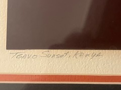 Signed Sunset Phil Rusten Photograph with frame