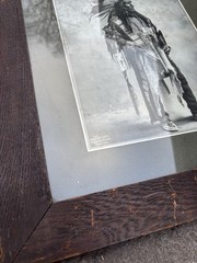 Vintage Print Omaha Chief, Black Bird , 9×13, Wood Frame , Heyn 1890’s