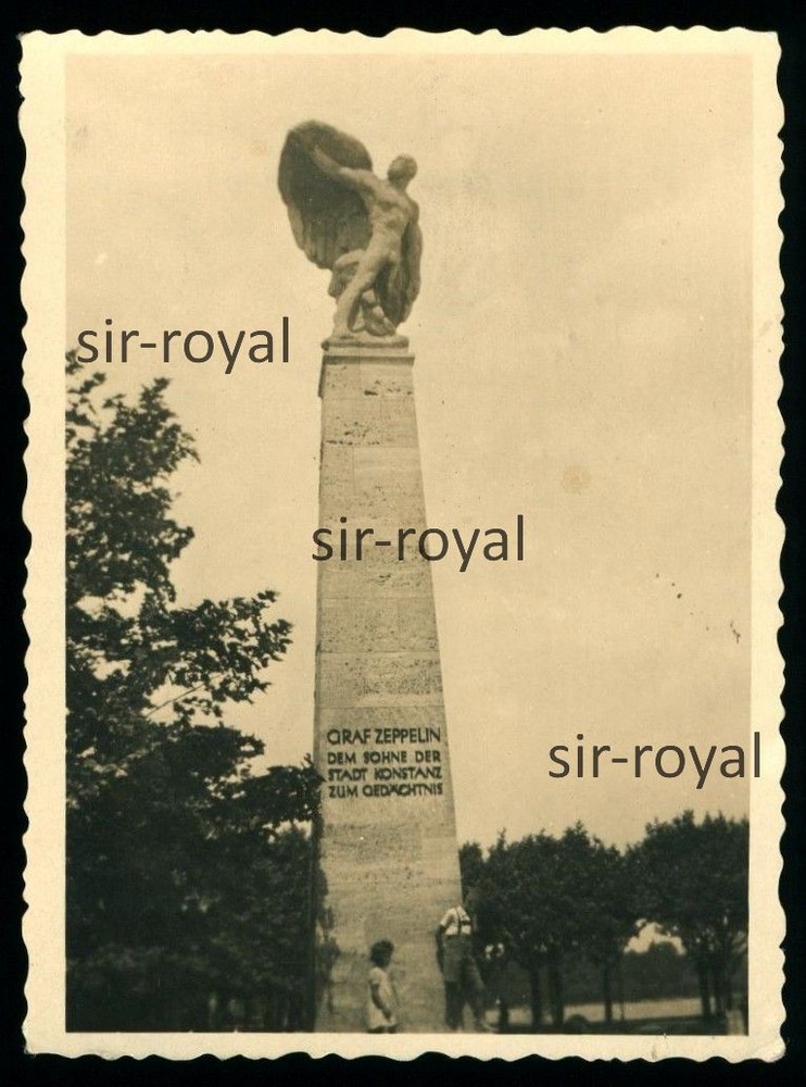Constance 1944 – Graf Zeppelin Monument – Harbour – 1940s – Photo 6x8cm