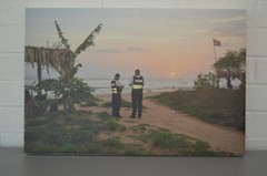 Costa Rica photo of Police Giclee gallery Canvas Wall Art Beach Sunset Ocean