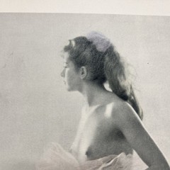 Vintage 20th Century White Black 20×30 Ballerina Art Nude Photography Print