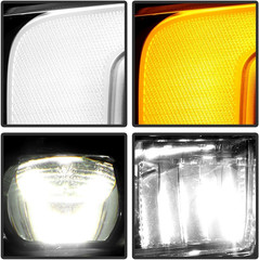 – for 2022-2024 Chevy Silverado 1500 LT|RST Chrome Bezel W/Amber Tracer Animatio
