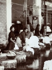 Larger size C. B. WAITE photo , Mexican women washing clothes, Mexico, rare, , V