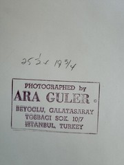 Ara Guler Turkish Artist 1928-2018 Signed & Stamped Photograph Harran Turkey