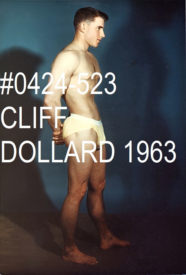 VINTAGE MALE PORTRAIT #0424-523 -cliff dollard 1963 – free shipping in usa