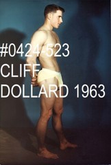 VINTAGE MALE PORTRAIT #0424-523 -cliff dollard 1963 – free shipping in usa