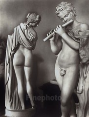 1947/80 Original TIBOR HONTY Silver Gelatin Photo Nude Sculpture FLUTE Music Art
