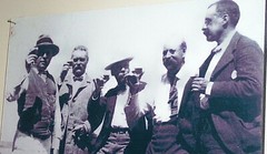 Maine Historical Early photo Enlarged foam Backing Men Drinking Cheers !