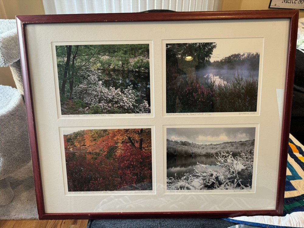 Nick Zungoli Set of Four Framed Photographs Signed Hundson Valley Photographer