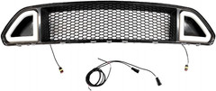 Front Bumper Grille Upper Grill Fit for 2015-2017 Ford Mustang | Black,W/Drl,Led