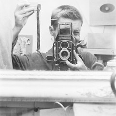 Photo Print On Silver Paper PHOTOGRAPHER 1960 30x30cm