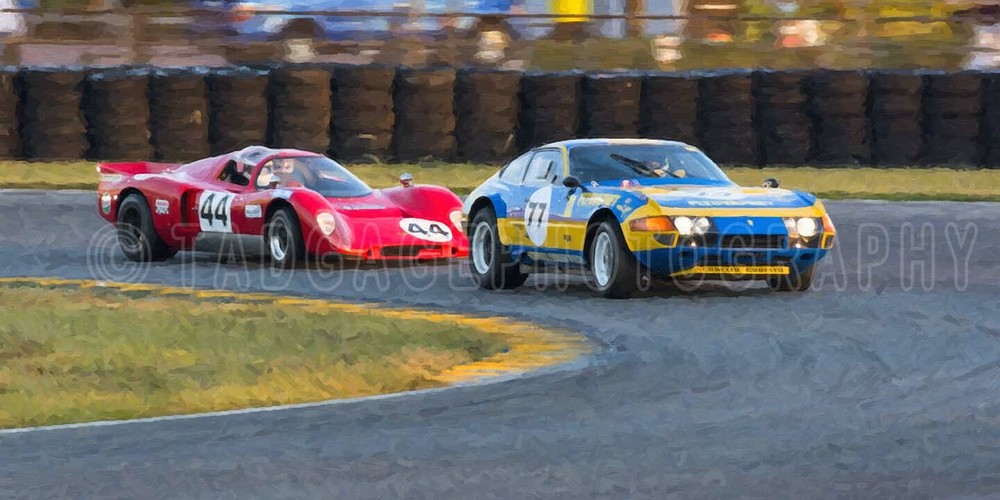 Ferrari 365 GTB/4 & Chevron B16 Race Car Photo CA1002