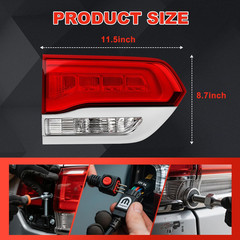 Left Inner Tail Light Assembly Compatible with 2014-2021 Jeep Grand Cherokee (La