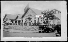 Black And White Negative Photo Glass Plate 9X14 CM, Fuenterrabia, Casino, Cars