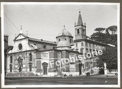 Photo Rome Italy Church Old Town Bell Tower Architecture 1950s
