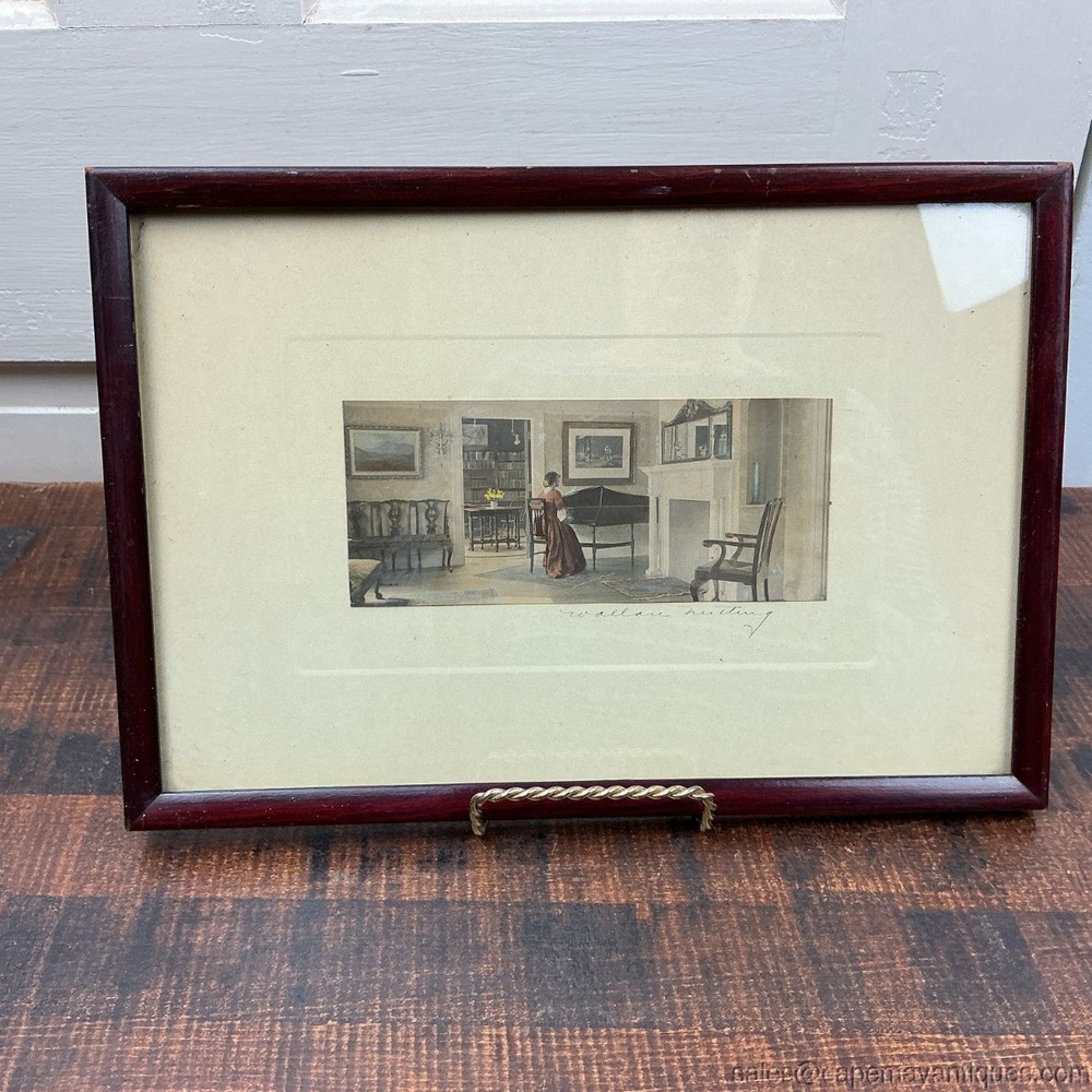 Wallace Nutting Sunshine and Music Colorized Photograph Print Pencil Signed