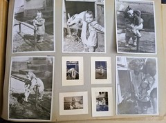 Photo album ancient B/W photos spider paper 142 pictures from 1920 approx. 25x35x4 cm
