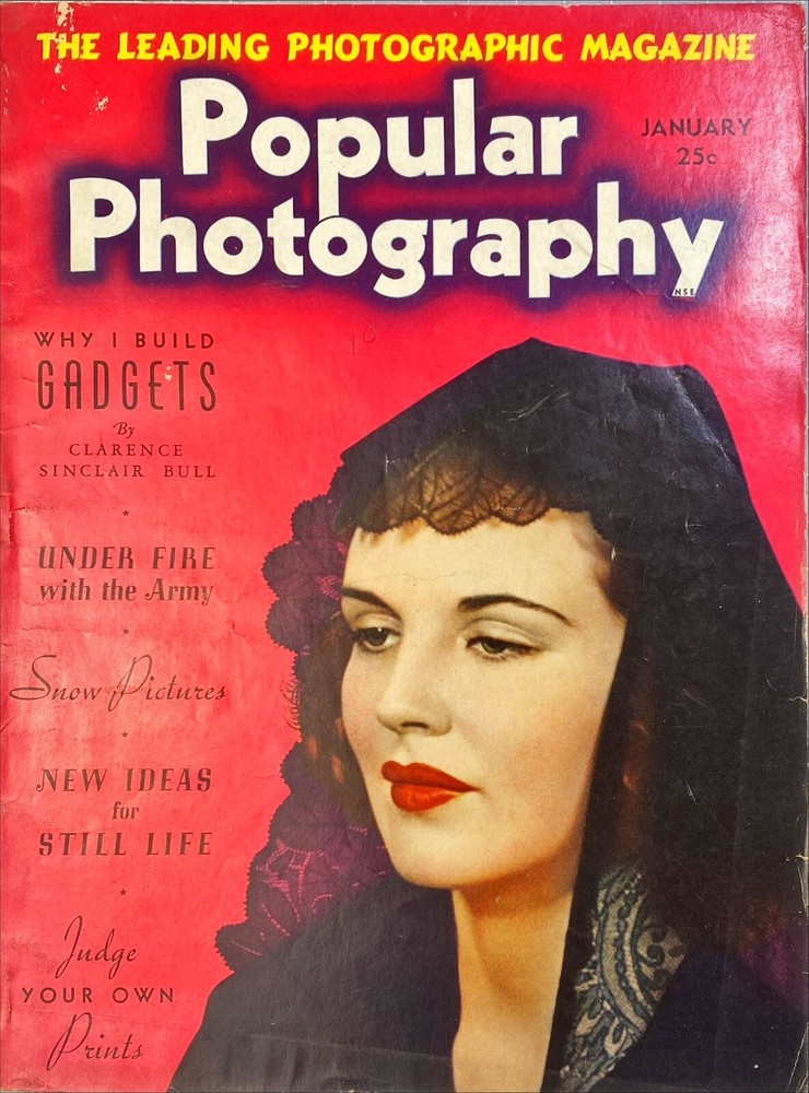 Popular Photography January 1940 Grieving Theme Vintage Cover Only Photo