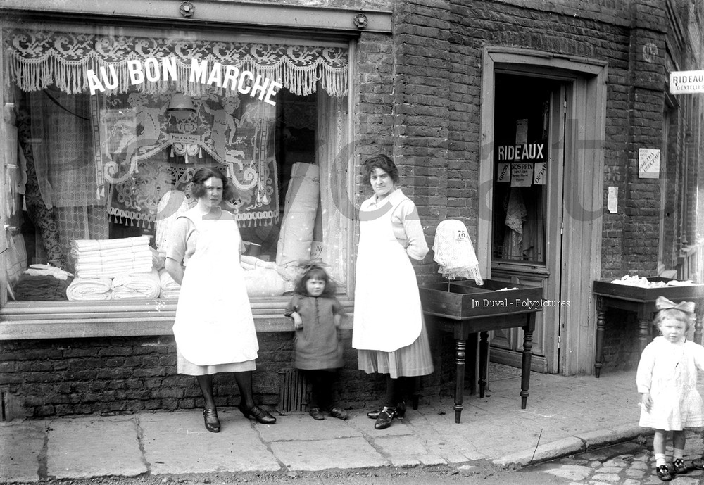 Boutique Curtains Au Bon Marché Tourcoing Extract Old Photo Repro Debut XXe