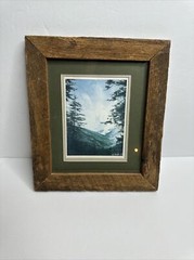 Handmade Rustic Wood Frame Landscapes Mountain Photo
